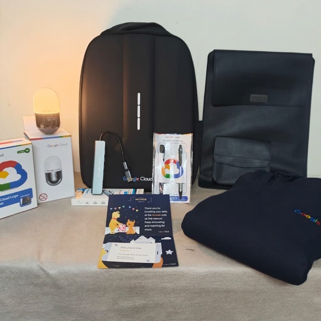Google Cloud Swag Bag and Hoodie